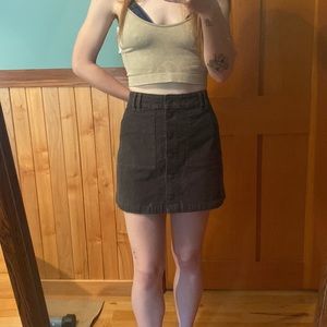 High rise courderoy skirt